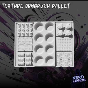 Drybrush Texture Pallet With Paint Holders