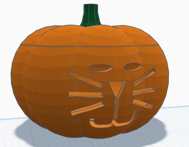 Cool Cat Jack-o-lantern now with less supports