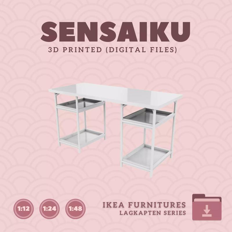 10 LAGKAPTEN  SPAND Desk V3 55 In Dollhouse - IKEA - 3D Print