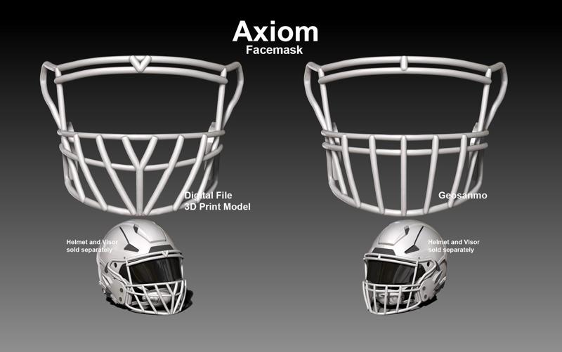 Facemask Pack III for NFL Riddell AXIOM Helmet Geosanmo