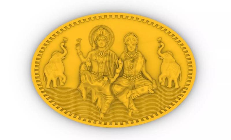 Laxmi Narayan Coin Design Sculpture Artcam