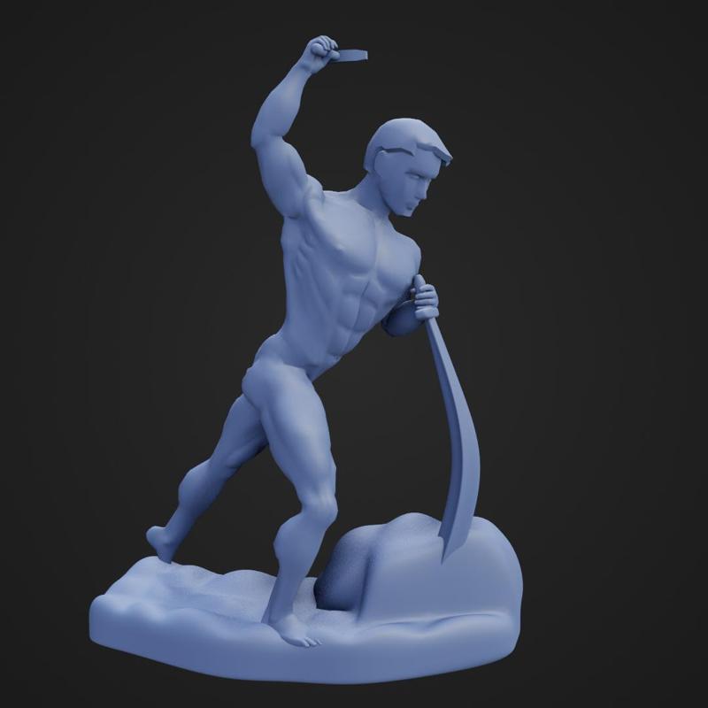 Sculpture man Strong