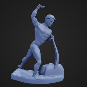 Sculpture man Strong