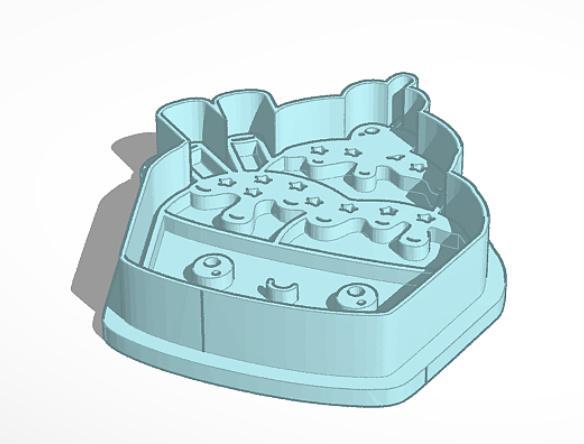 Kawaii Ice Cream Sundae Cookie Cutter with Stamp
