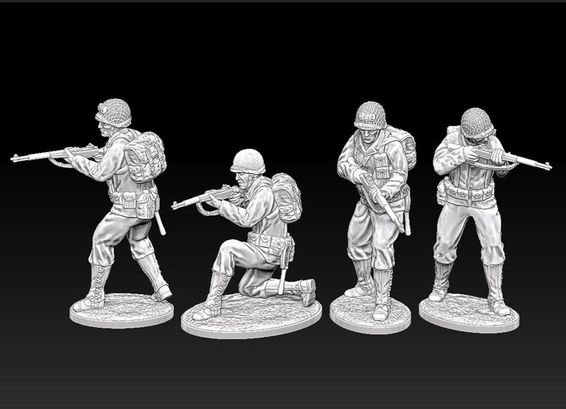 World War 2 USA Rangers (Riflemen) printable miniatures