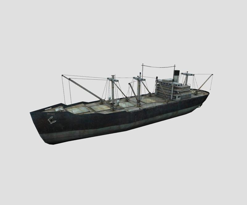 1/200 Scale US WWII Cargo Ship – Detailed Naval Transport Model (RC-Capable)