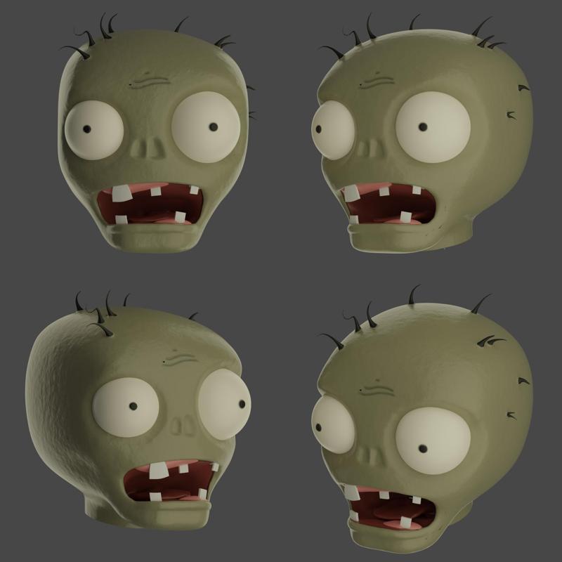 PVZ ZOMBIE MASK 3D STL FILE | PVZ ZOMBIE MASK DIGITAL FILE