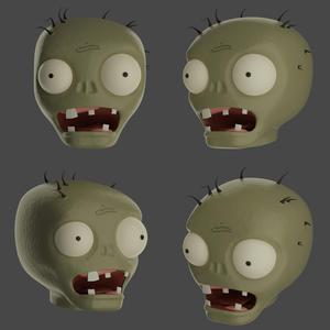 PVZ ZOMBIE MASK 3D STL FILE | PVZ ZOMBIE MASK DIGITAL FILE