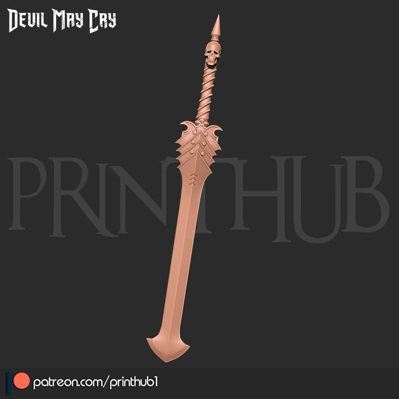 Baul Sword from devil may cry anime 2007 for cosplay stl