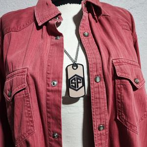 STREET FIGHTER NECKLACE ARMY TAG STYLE