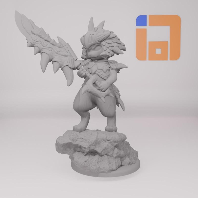 Monster Hunter: Fellyne/Palico with Rathalos set