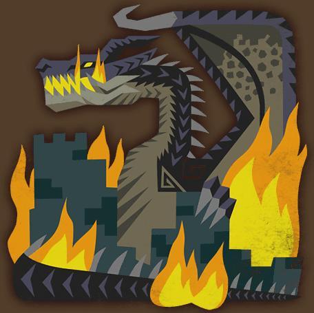 Fatalis - Stylized icon (Monster Hunter World)