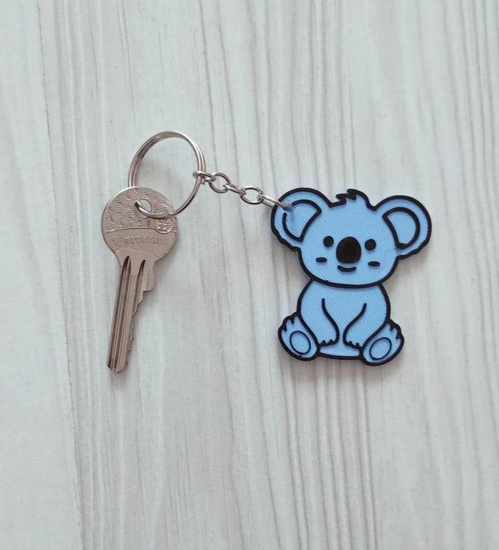 Charming Koala Keychain - Personalized Animal Key Holder