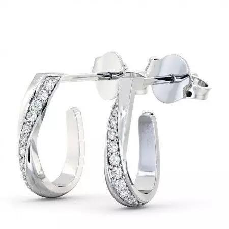 stl file diamond hoop earrings gold