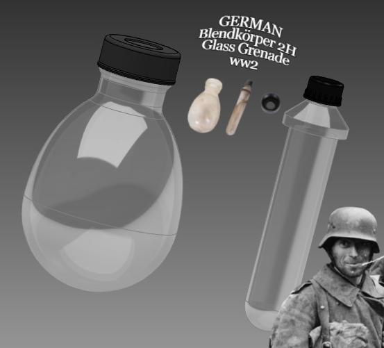 German glass grenade ww2 Blendkörper 2H