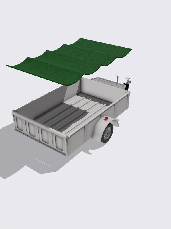 Box trailer with storage box Diorama