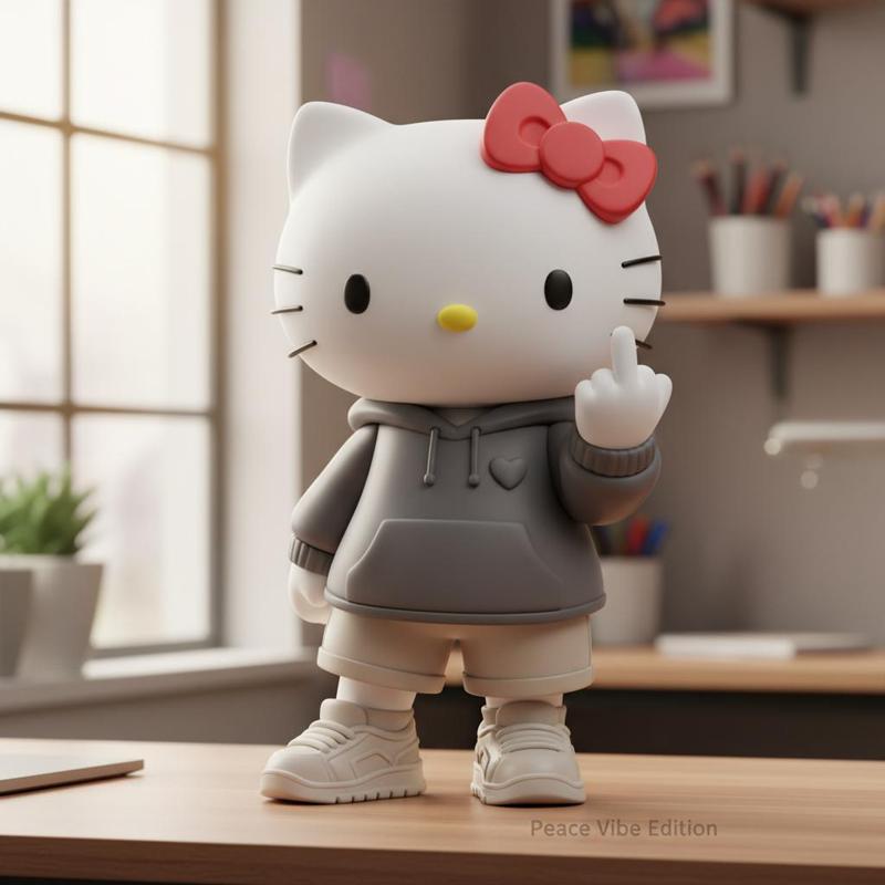 D Printable Hello Kitty Urban Chibi Figure