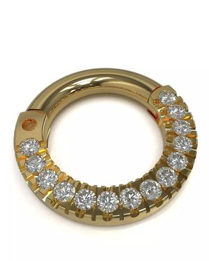 Septum ring with gems
