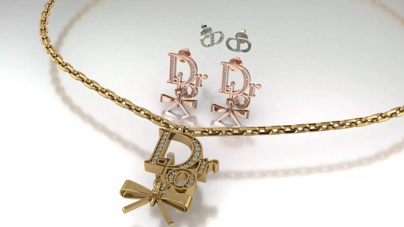 The SET DIOR Jewelery 3D printed model