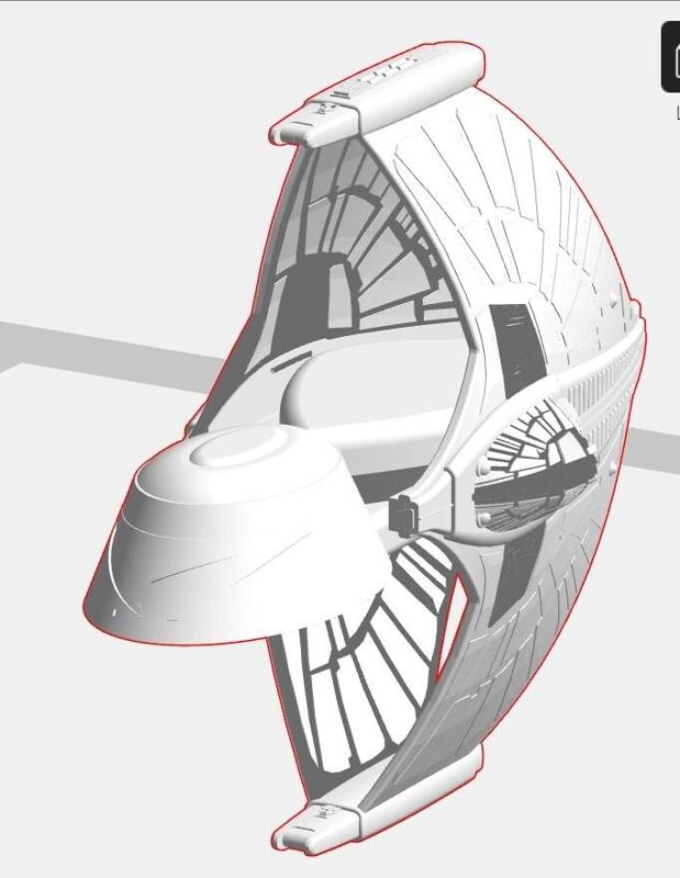 Romulan Vertical warbird from star trek lower decks