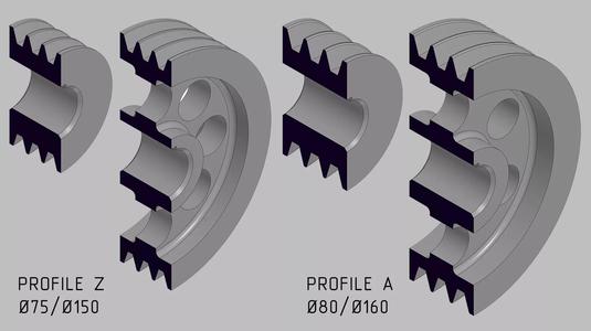V-Belt Pulley Pack - 8 Pulleys for Z A B C Belt Profiles