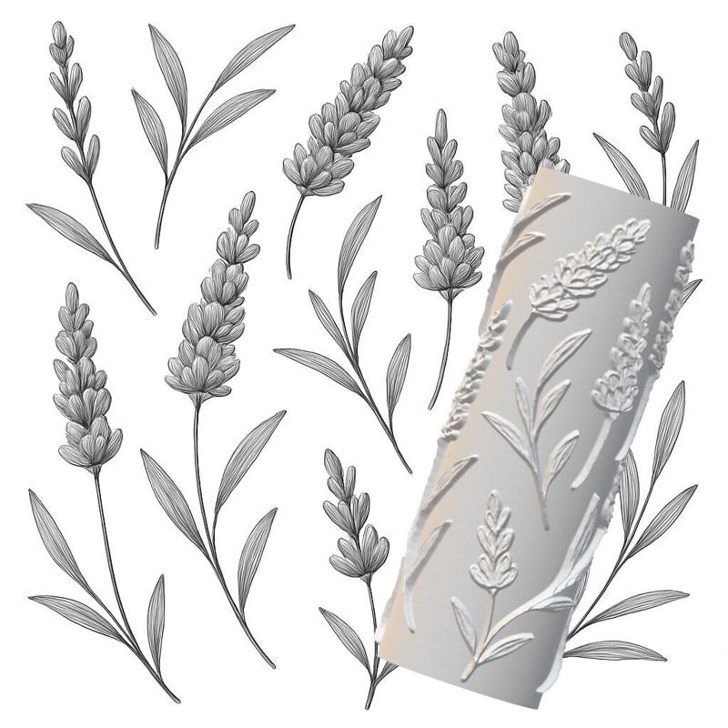 Lavender | Organic Pattern Roller for Clay | Floral 3D Print Design