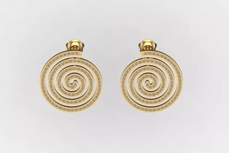 spiral earrings
