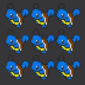 Pixel art keychain Squirtle