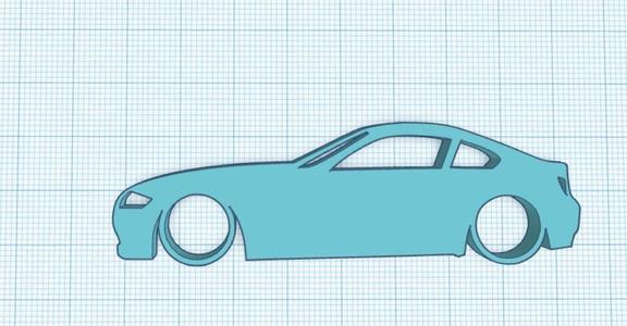 Bmw Z4 Coupe E85 Silhouette Keyring