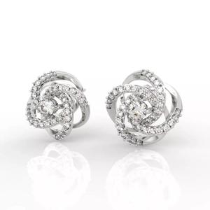 Stunning Diamond Rose Earrings