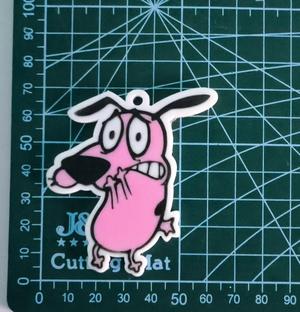 Multicolor keychain of Courage the Cowardly Dog