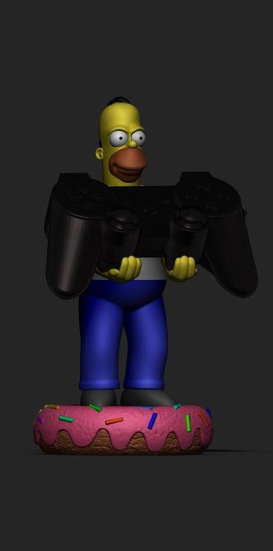 Homer simpson cellphone and joystick holder