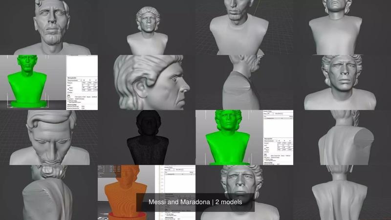 Messi and Maradona 3D Model Collection