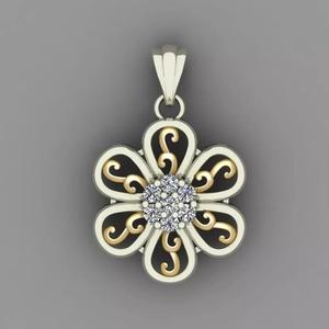 Diamond Women pendant 3D print Model