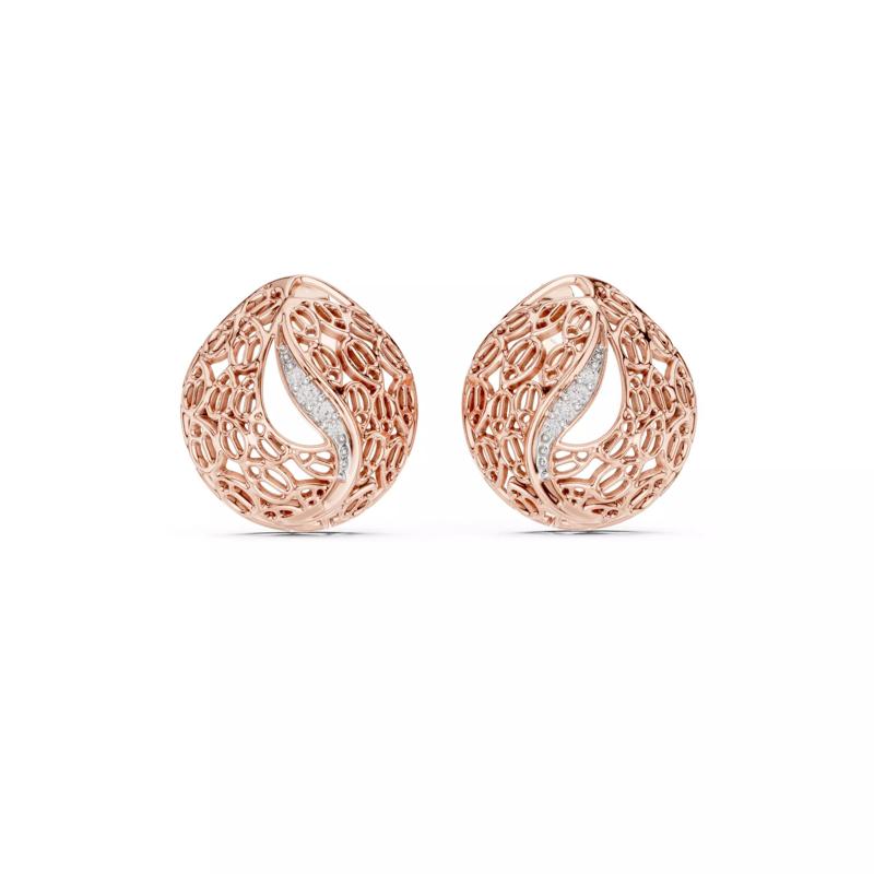 Diamond Studs Earrings 3dm stl renders details 360 animation