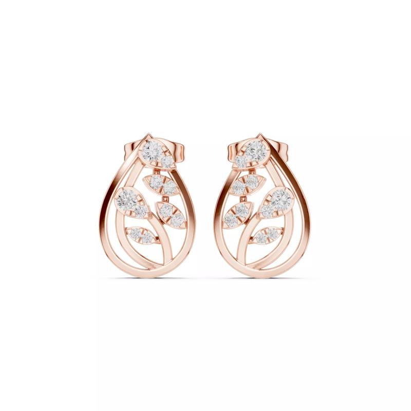Diamond Studs Earrings 3dm stl renders animation videos details