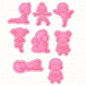 Yoga poses cookie cutter set of 8