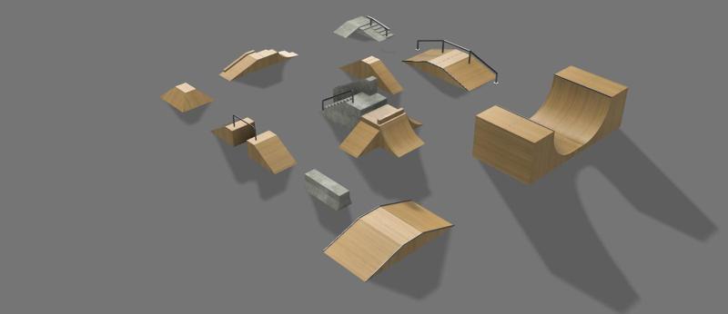 Fingerboard Skateboard Park 10x Ramps