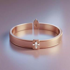 Fleur Gold Bracelet  Minimalist Royal Jewelry  18k Rose Gold