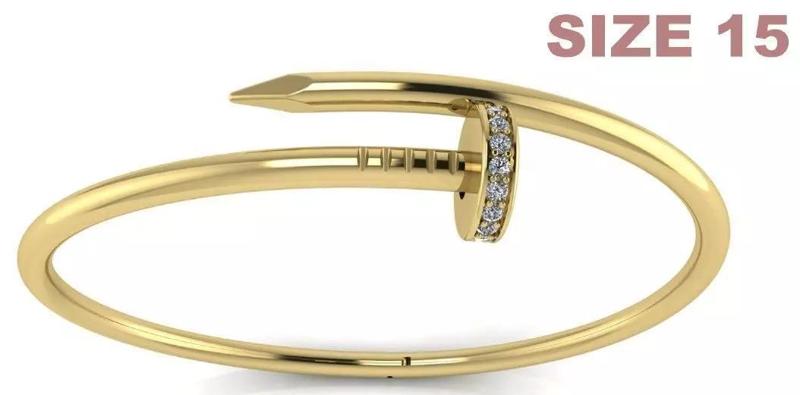 Nail Bracelet With Diamonds Size 15 - Just Un Clou