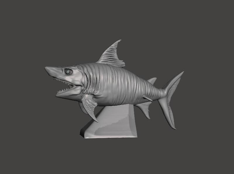 Giant Shark of Ancient Seas Bust Figure Unique & Detailed 3D Print Model