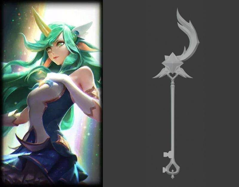 Soraka - League of Legends - Star Guardian Staff - Cosplay Prop - STL 3D Print Files