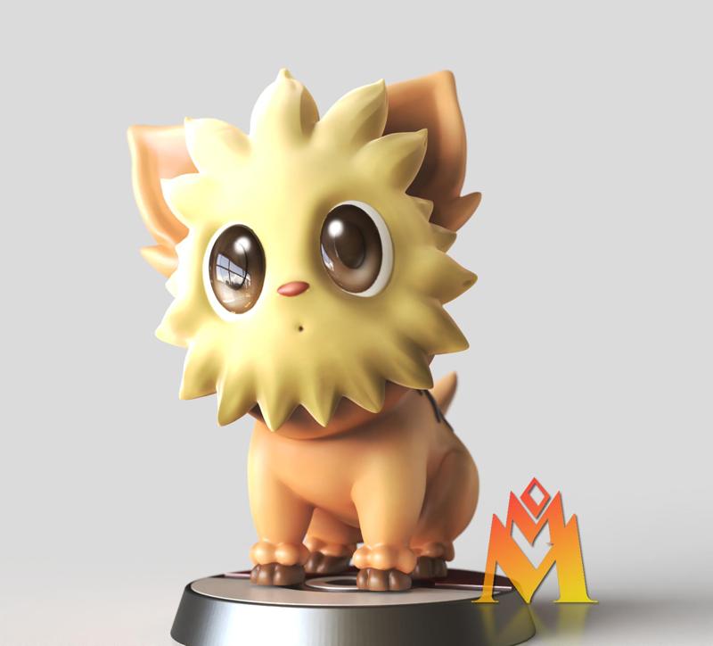 12 in 1  miniature Canine type Pokémon -dog type -fanart  -POKÉMON FIGURINE