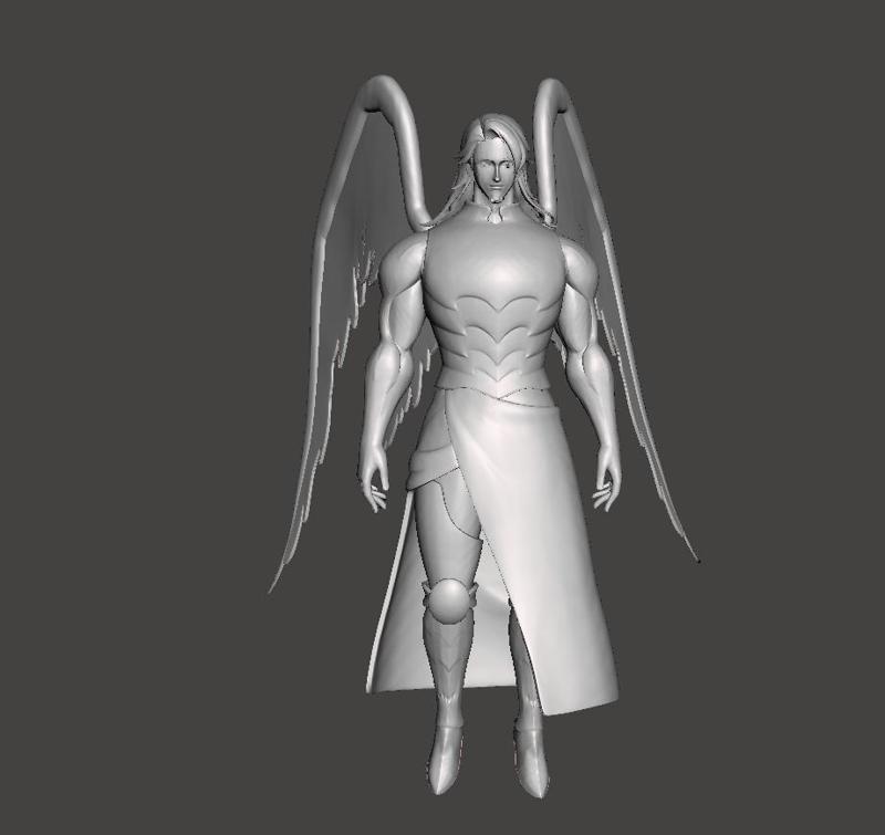 Four Archangels Mael 3D Model