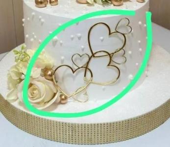 Topper frontal para torta de corazones