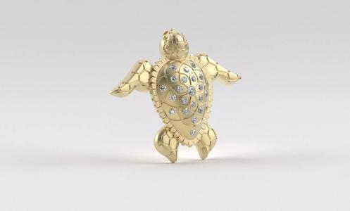Turtle Pendant inspired by nature calm