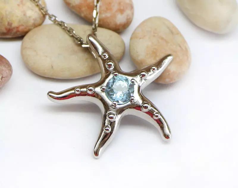 Starfish pendant necklace 3D model - Jewelry printable model