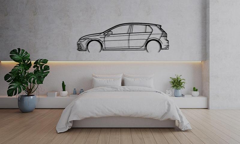 Wall Art Car VW Volkswagen Golf 8 R Line
