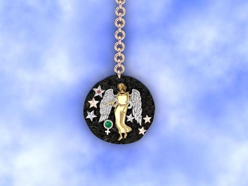 virgo zodiac coin necklace