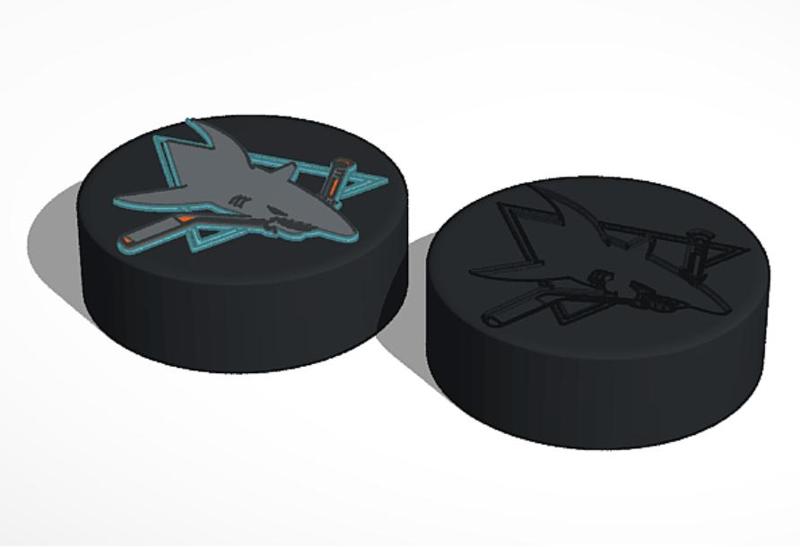 San Jose Sharks Retro NHL Hockey Puck Logo
